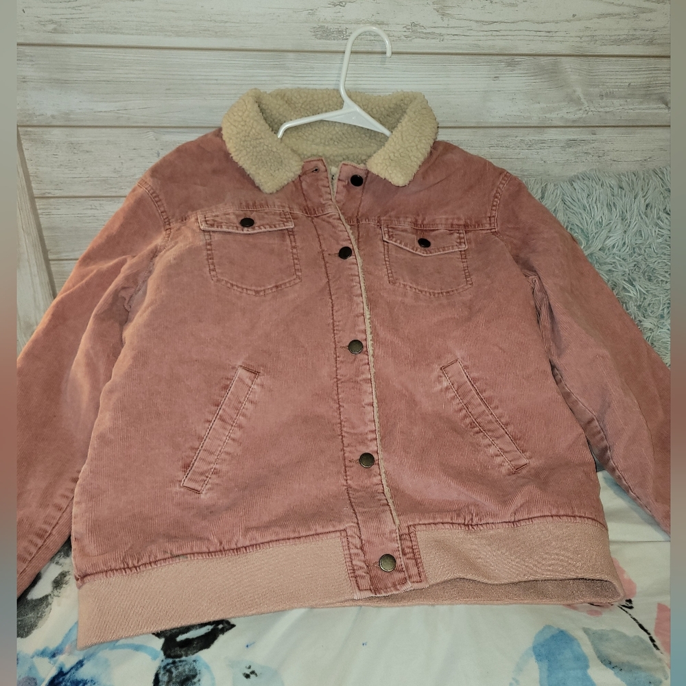 Roxy Light Rose/Pink Courduroy Jacket Sz XL New